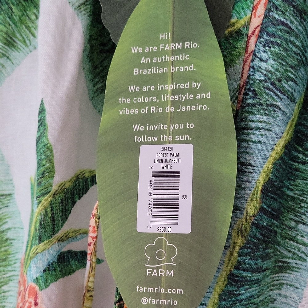Tropical Leaf Print Jumpsuit - Picture 5 of 9